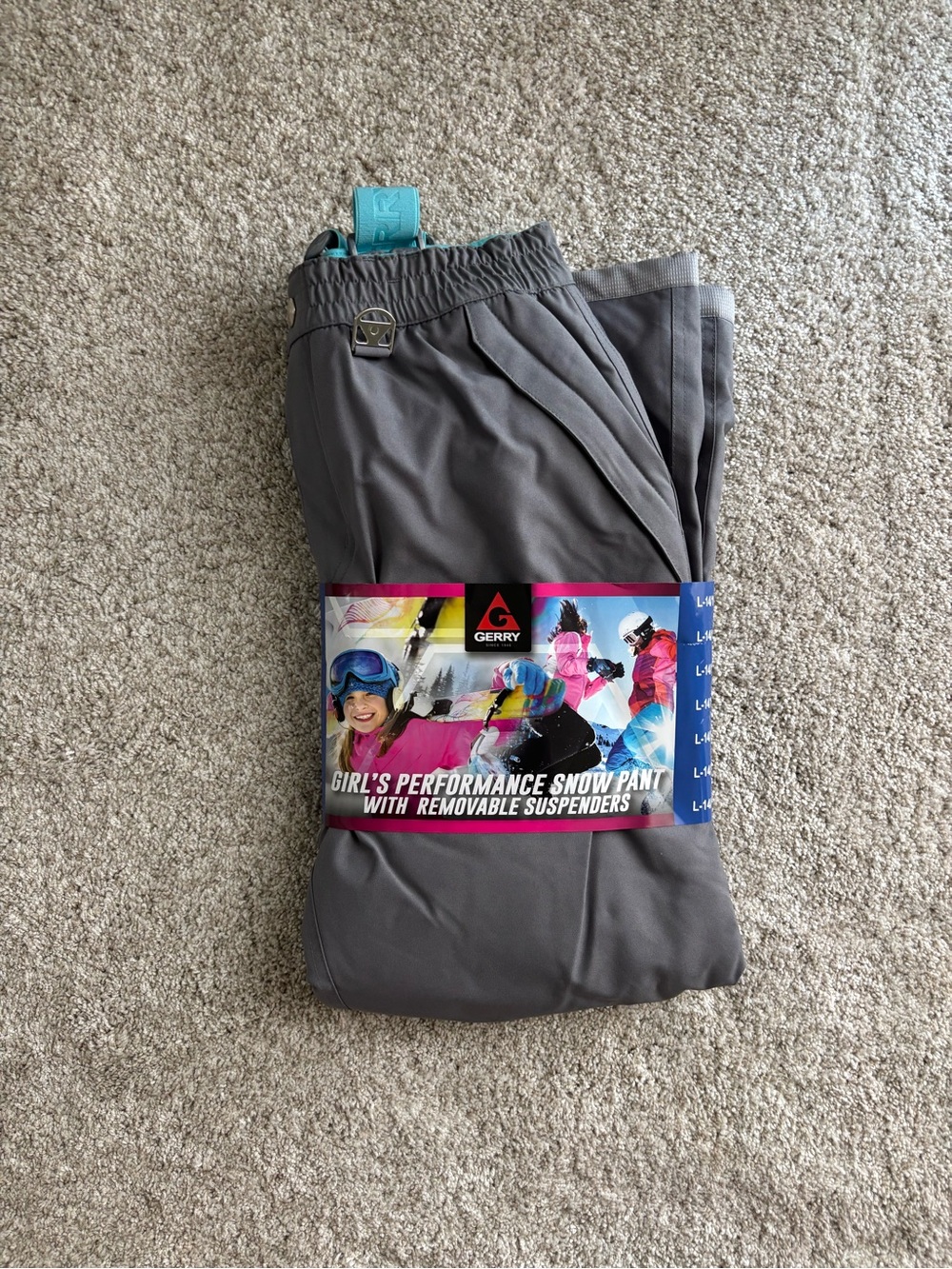 Gerry Girls' Gray Snow Pants